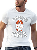 Pawsitive Vibes T-Shirt - Dog Yoga Design