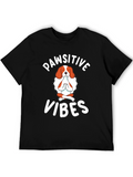 Pawsitive Vibes T-Shirt - Dog Yoga Design