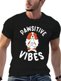 Pawsitive Vibes T-Shirt - Dog Yoga Design