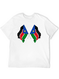 South Sudan Flag Graphic Tee - Black