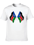 South Sudan Flag Graphic Tee - Black
