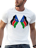 South Sudan Flag Graphic Tee - Black