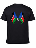 South Sudan Flag Graphic Tee - Black