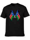 South Sudan Flag Graphic Tee - Black