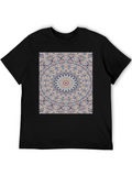 Mandala Print Black Crew Neck T-Shirt