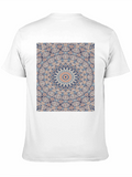 Mandala Print Black Crew Neck T-Shirt
