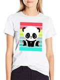 Cute Panda Bear Retro Style T-Shirt