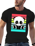 Cute Panda Bear Retro Style T-Shirt