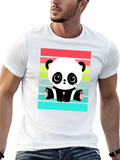 Cute Panda Bear Retro Style T-Shirt