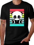 Cute Panda Bear Retro Style T-Shirt