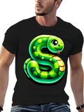 Snake Graphic Tee - Cartoon Style