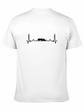 Truck Driver Heartbeat T-Shirt - Black