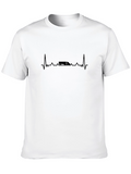 Truck Driver Heartbeat T-Shirt - Black
