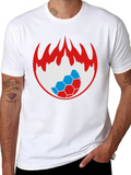 Flaming Soccer Ball Graphic Tee