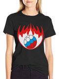 Flaming Soccer Ball Graphic Tee