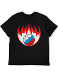 Flaming Soccer Ball Graphic Tee