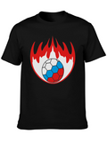 Flaming Soccer Ball Graphic Tee