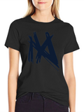Brushstroke N Black Cotton T-Shirt
