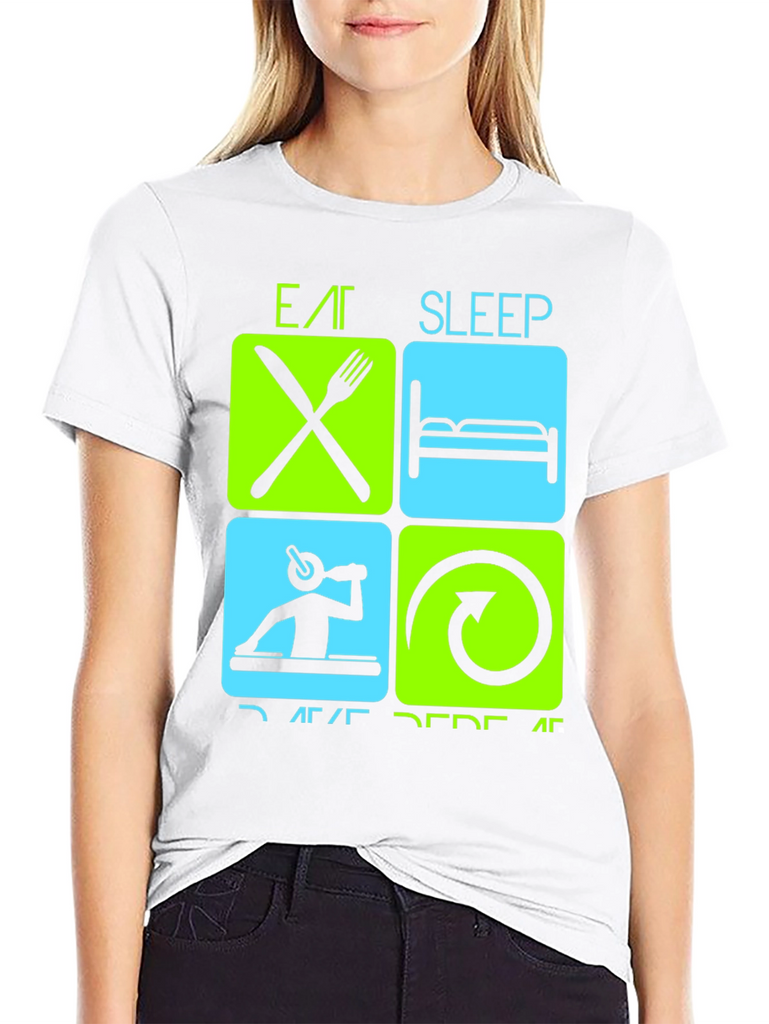 Eat Sleep Rave Repeat Graphic T-Shirt
