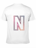 Black T-Shirt with Gradient N Graphic