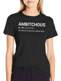 Ambitious Definition Graphic Tee - Black