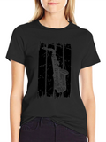 Saxophone Graphic Black T-Shirt - Musician Style