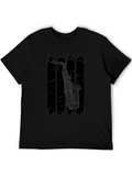 Saxophone Graphic Black T-Shirt - Musician Style