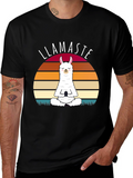 Llamaste Yoga T-Shirt - Meditating Llama Graphic Tee