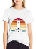 Llamaste Yoga T-Shirt - Meditating Llama Graphic Tee