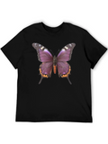 Butterfly Graphic Tee - Stylish Black T-Shirt