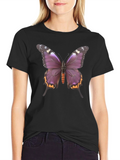 Butterfly Graphic Tee - Stylish Black T-Shirt