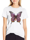 Butterfly Graphic Tee - Stylish Black T-Shirt