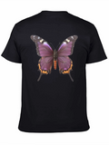 Butterfly Graphic Tee - Stylish Black T-Shirt