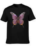 Butterfly Graphic Tee - Stylish Black T-Shirt