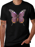 Butterfly Graphic Tee - Stylish Black T-Shirt