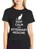 Keep Calm Veterinary Medicine Black T-Shirt
