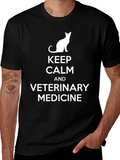 Keep Calm Veterinary Medicine Black T-Shirt