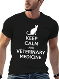 Keep Calm Veterinary Medicine Black T-Shirt