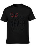 Love Never Gives Up Black T-Shirt