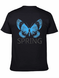 Butterfly Spring Black T-Shirt