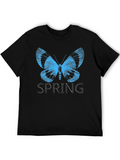 Butterfly Spring Black T-Shirt