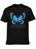 Butterfly Spring Black T-Shirt