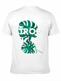 Tropical Leaf Graphic Tee - Black