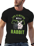 Life is Better with a Rabbit Graphic Tee