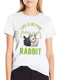 Life is Better with a Rabbit Graphic Tee