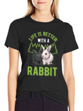 Life is Better with a Rabbit Graphic Tee