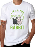 Life is Better with a Rabbit Graphic Tee