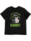 Life is Better with a Rabbit Graphic Tee