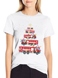 Firetruck Christmas Tree T-Shirt