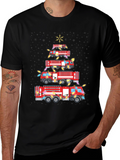 Firetruck Christmas Tree T-Shirt